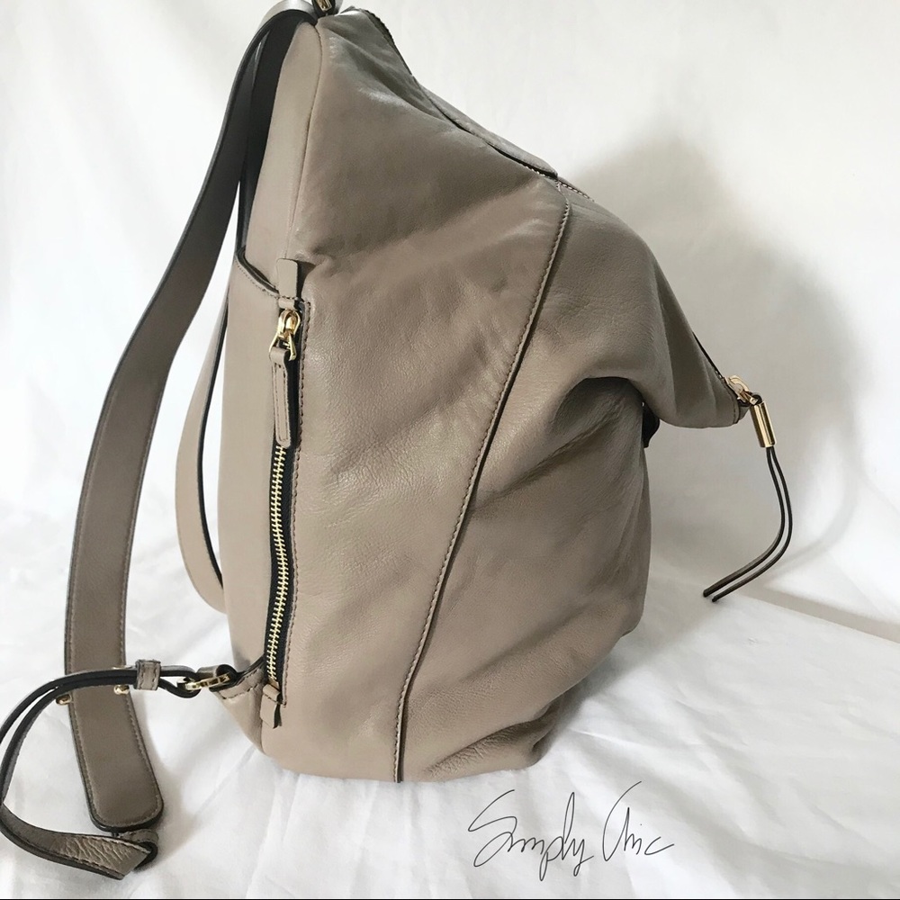 New Vince Camuto Leather Alder Backpack taupe - Picture 3 of 8